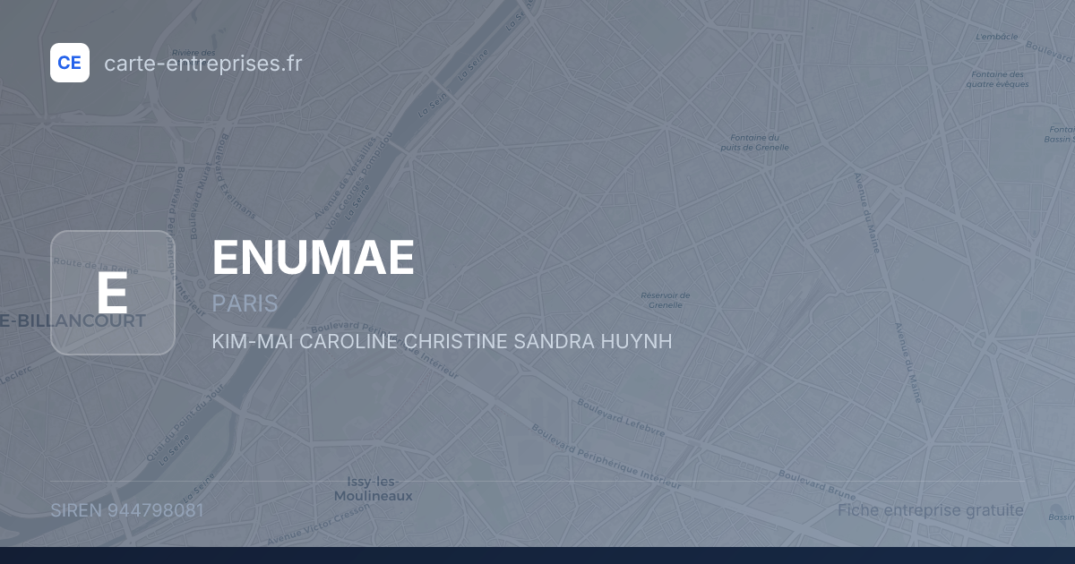 ENUMAE — 944798081 — fiche entreprise