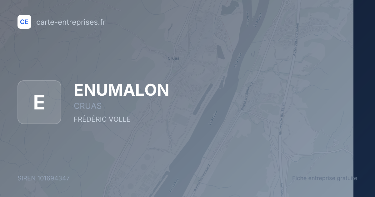 ENUMALON — 101694347 — fiche entreprise