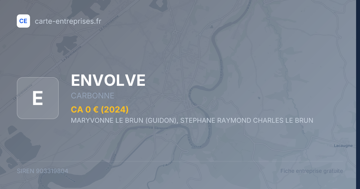 ENVOLVE — 903319804 — fiche entreprise