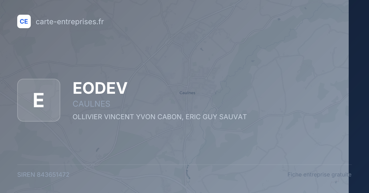 EODEV — 843651472 — fiche entreprise