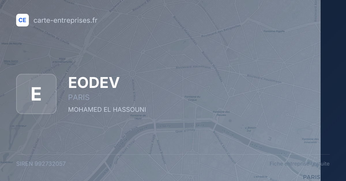 EODEV — 992732057 — fiche entreprise