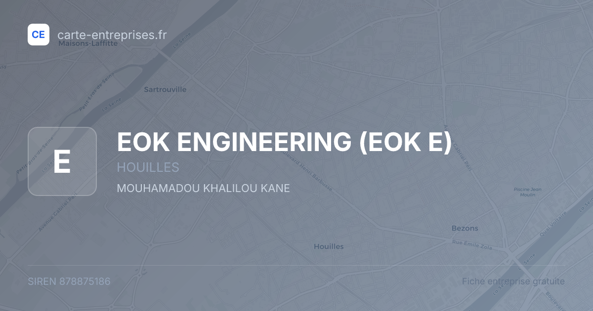 EOK ENGINEERING (EOK E) — 878875186 — fiche entreprise