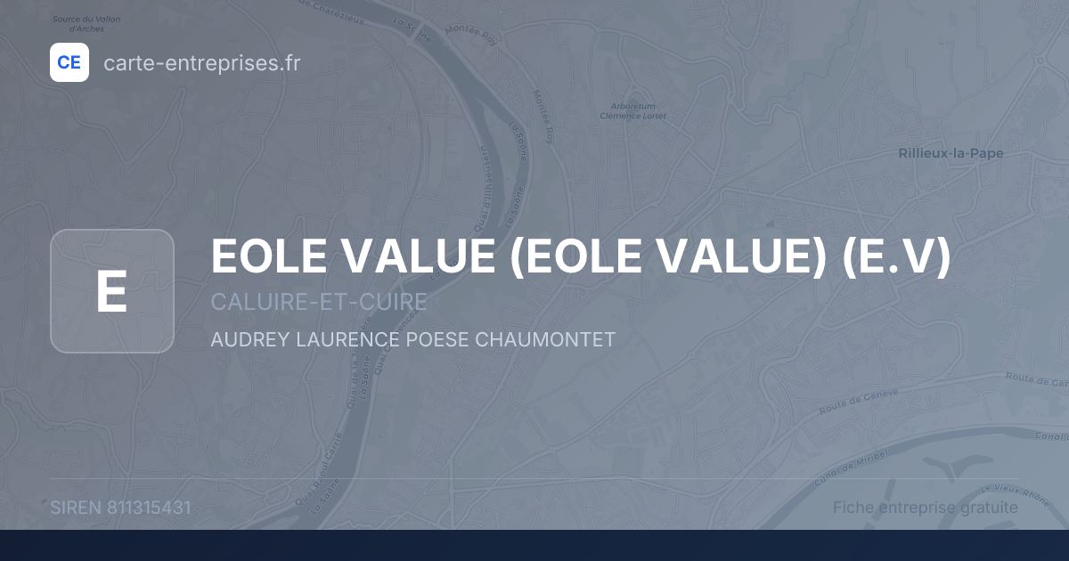 EOLE VALUE (EOLE VALUE) (E.V) — 811315431 — fiche entreprise