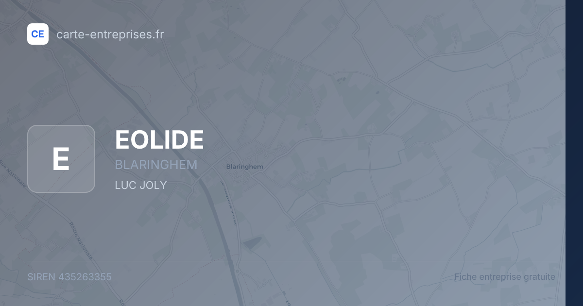 EOLIDE — 435263355 — fiche entreprise