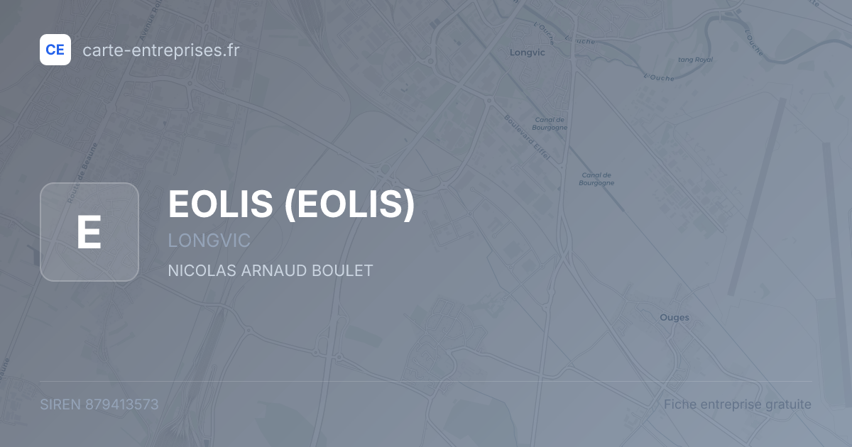 EOLIS — 879413573 — fiche entreprise