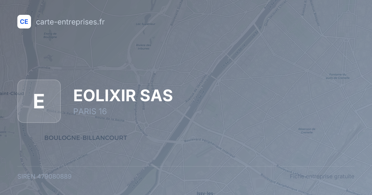 EOLIXIR SAS — 479080889 — fiche entreprise