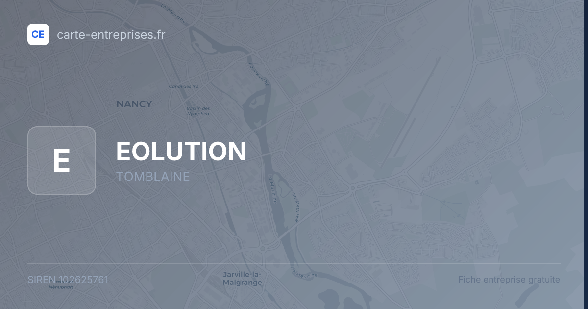 EOLUTION — 102625761 — fiche entreprise