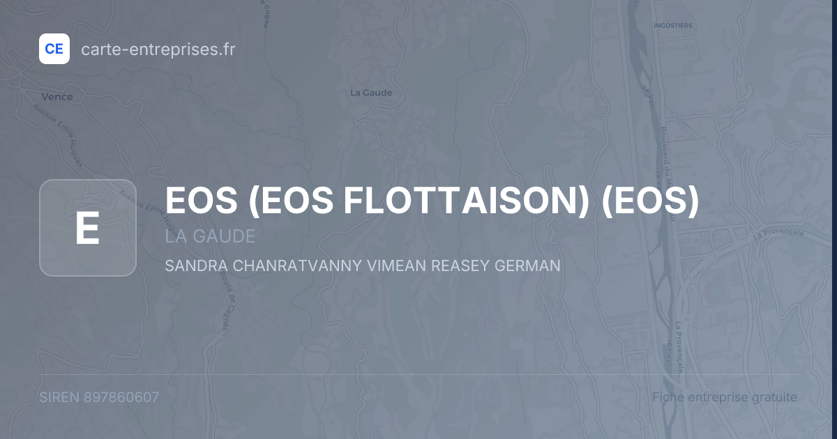 EOS (EOS FLOTTAISON) (EOS) — 897860607 — fiche entreprise