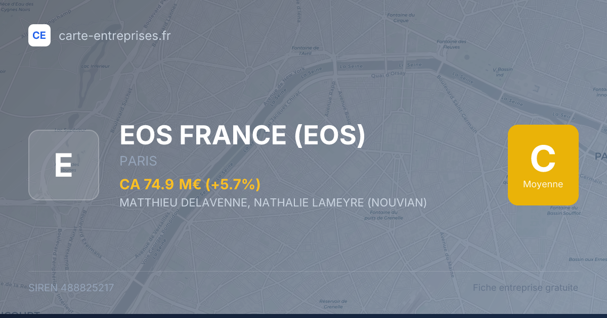 EOS FRANCE (EOS) — 488825217 — fiche entreprise