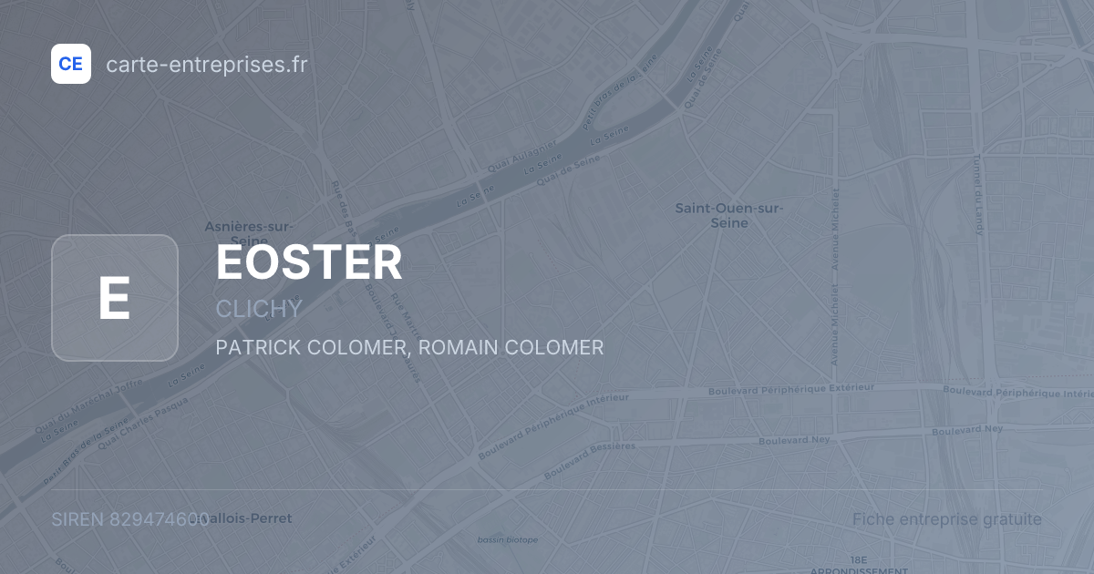 EOSTER — 829474600 — fiche entreprise
