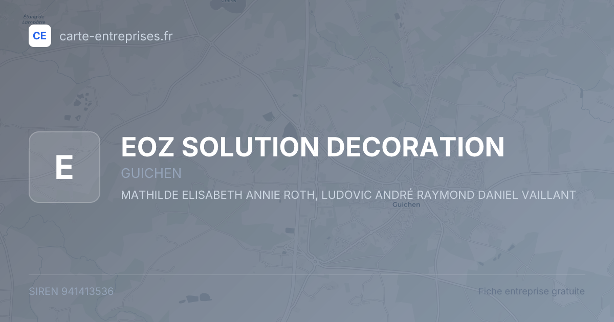 EOZ SOLUTION DECORATION — 941413536 — fiche entreprise