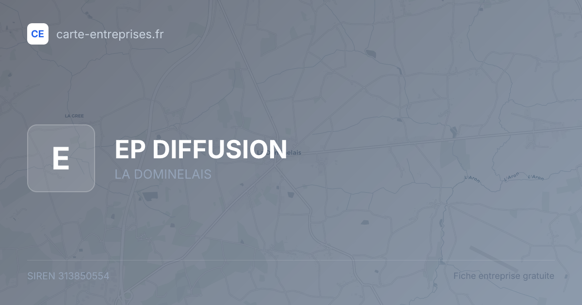 EP DIFFUSION — 313850554 — fiche entreprise