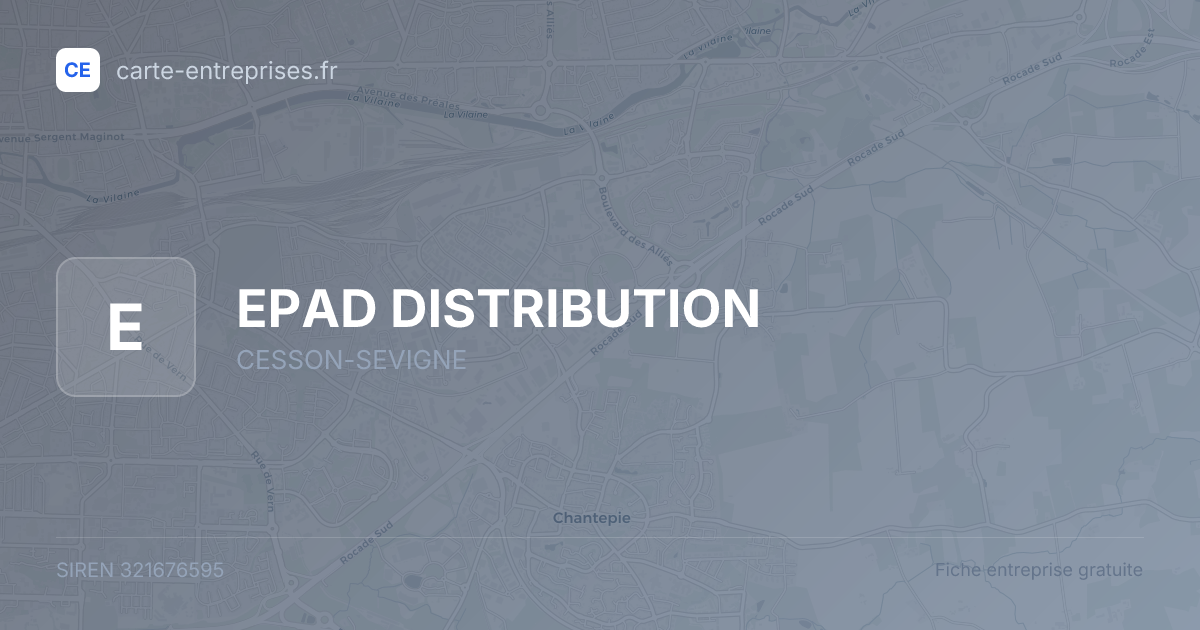 EPAD DISTRIBUTION — 321676595 — fiche entreprise