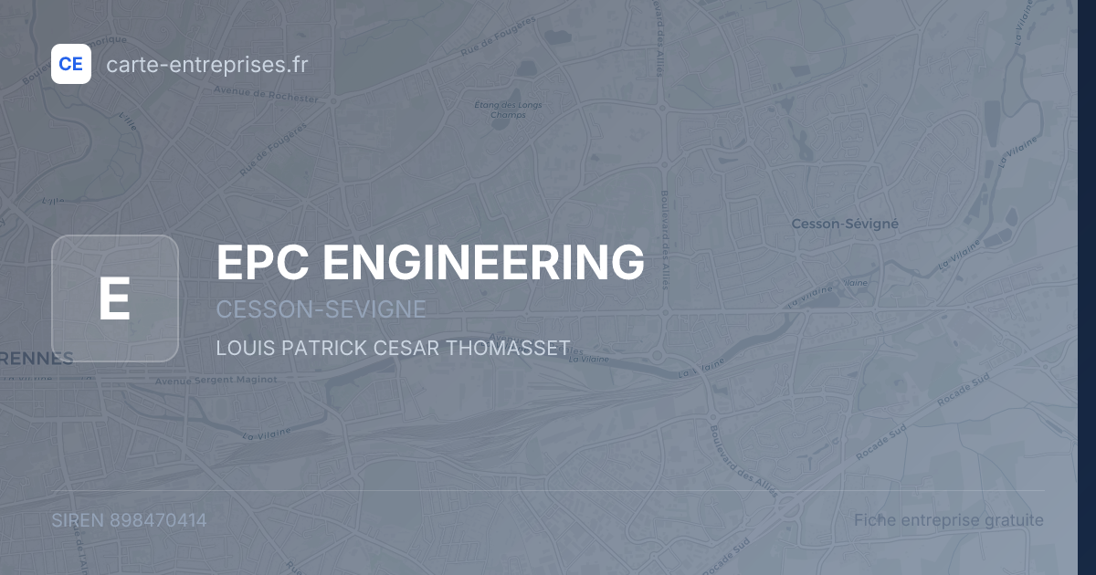 EPC ENGINEERING — 898470414 — fiche entreprise