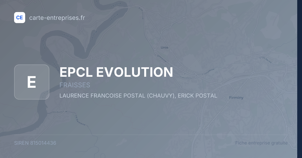 EPCL EVOLUTION — 815014436 — fiche entreprise
