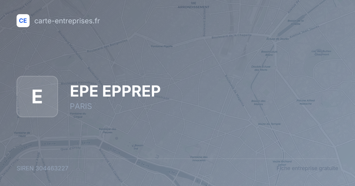 EPE EPPREP — 304463227 — fiche entreprise