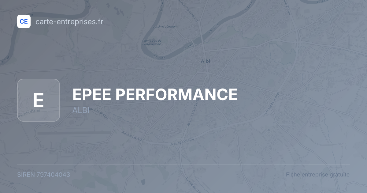 EPEE PERFORMANCE — 797404043 — fiche entreprise