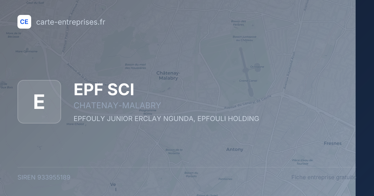 EPF SCI — 933955189 — fiche entreprise