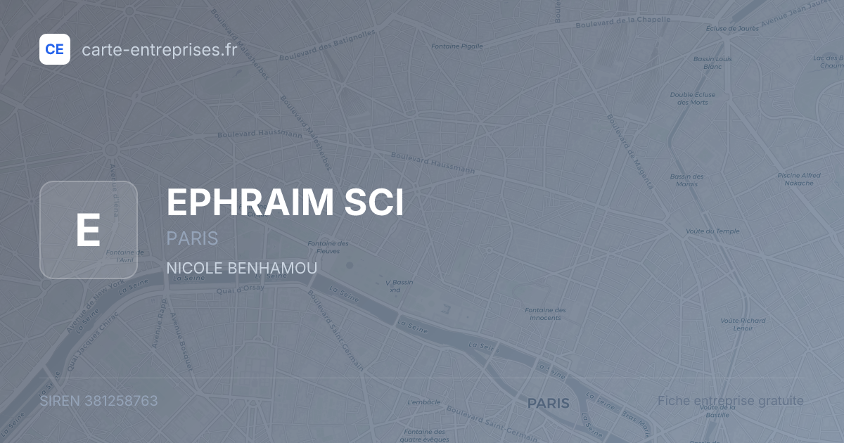EPHRAIM SCI — 381258763 — fiche entreprise