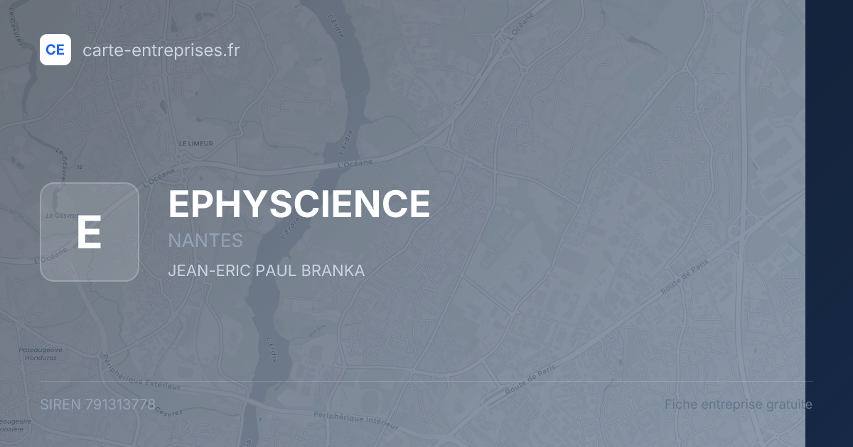 EPHYSCIENCE — 791313778 — fiche entreprise