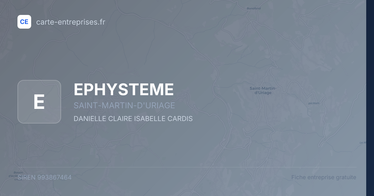 EPHYSTEME — 993867464 — fiche entreprise