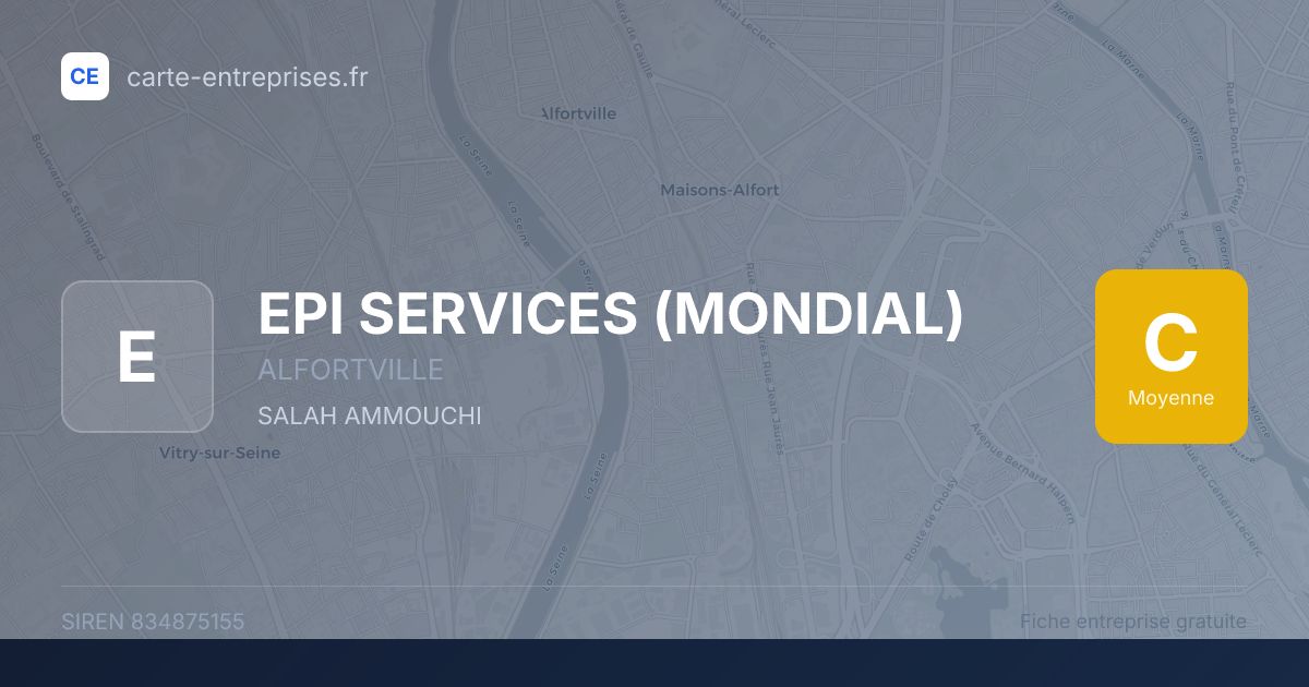 EPI SERVICES (MONDIAL) — 834875155 — fiche entreprise