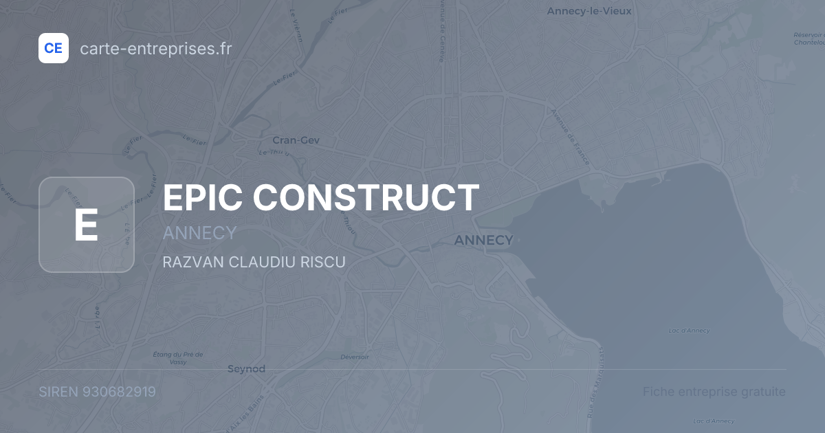 EPIC CONSTRUCT — 930682919 — fiche entreprise