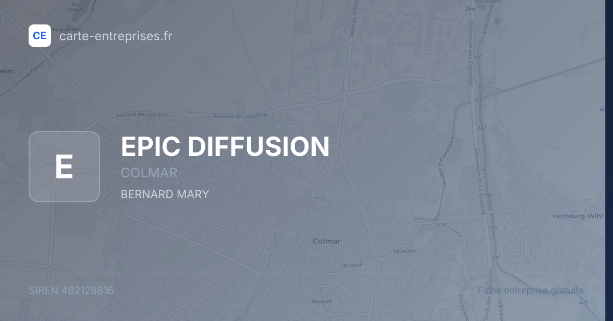 EPIC DIFFUSION — 482128816 — fiche entreprise