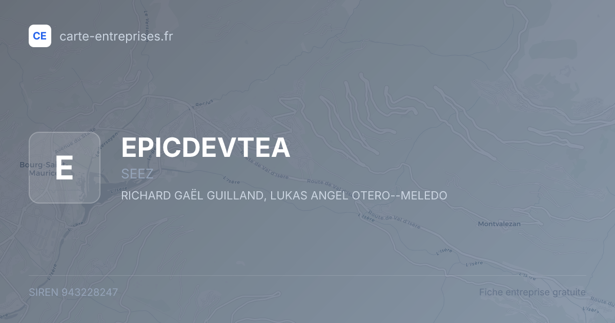 EPICDEVTEA — 943228247 — fiche entreprise
