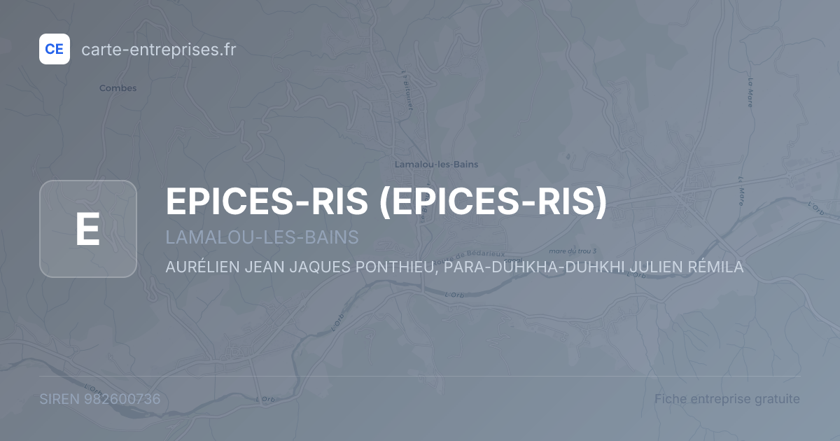 EPICES-RIS — 982600736 — fiche entreprise