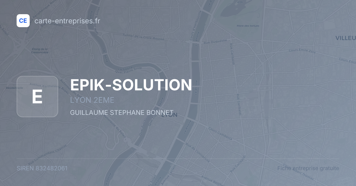 EPIK-SOLUTION — 832482061 — fiche entreprise