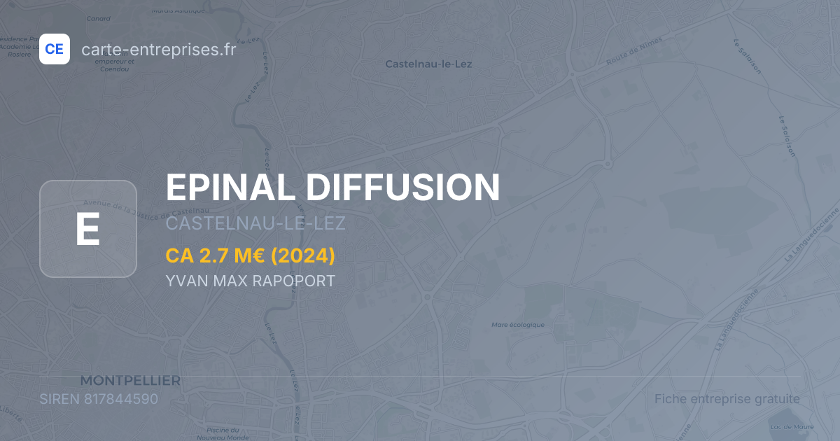 EPINAL DIFFUSION — 817844590 — fiche entreprise