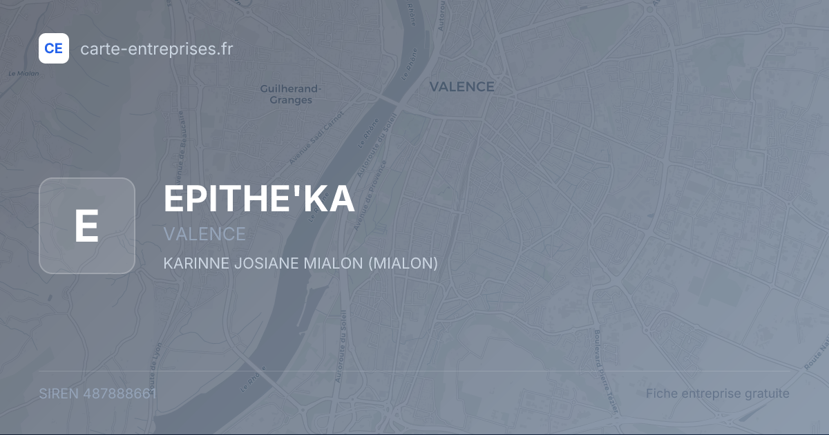 EPITHE'KA — 487888661 — fiche entreprise