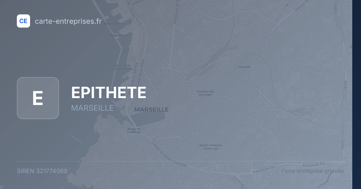 EPITHETE — 321774069 — fiche entreprise