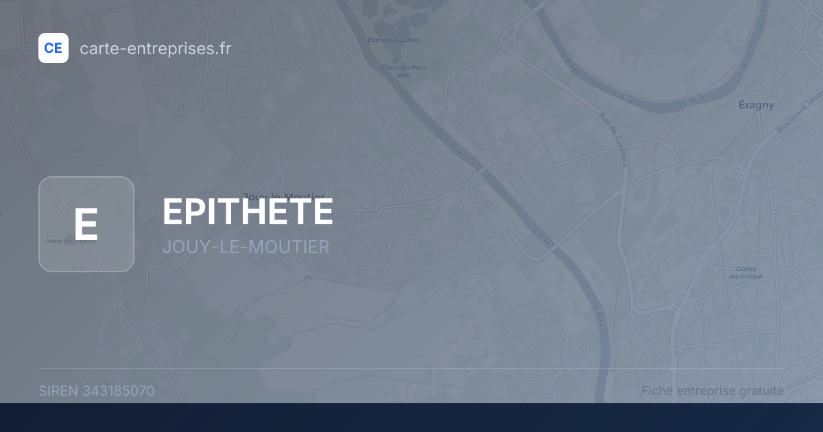 EPITHETE — 343185070 — fiche entreprise