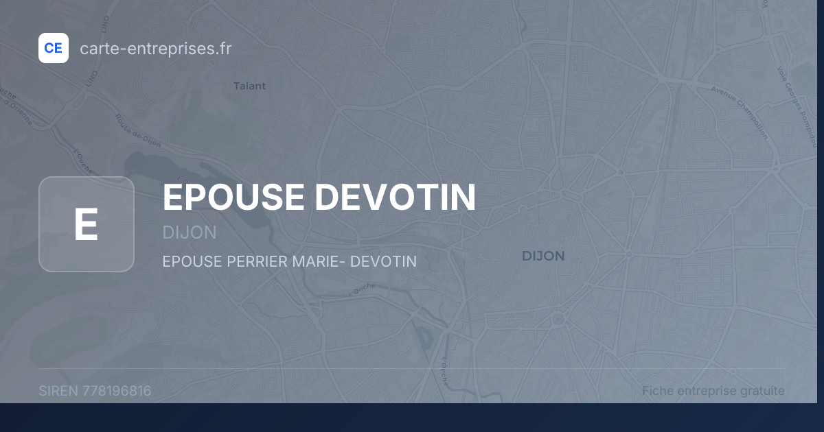 EPOUSE DEVOTIN — 778196816 — fiche entreprise
