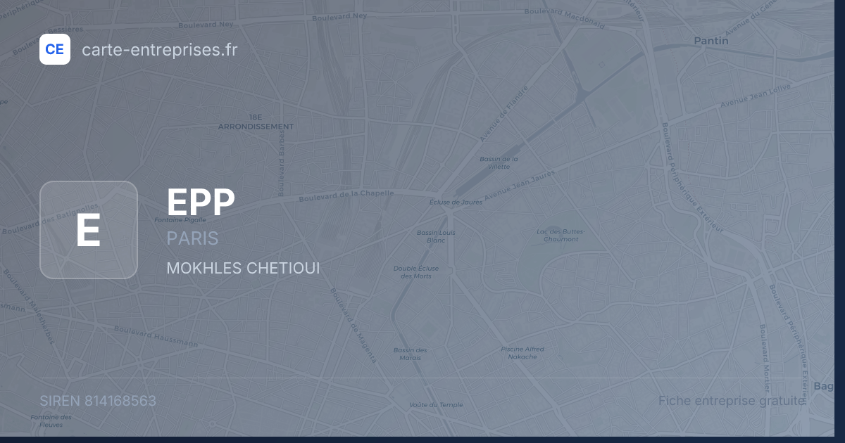 EPP — 814168563 — fiche entreprise