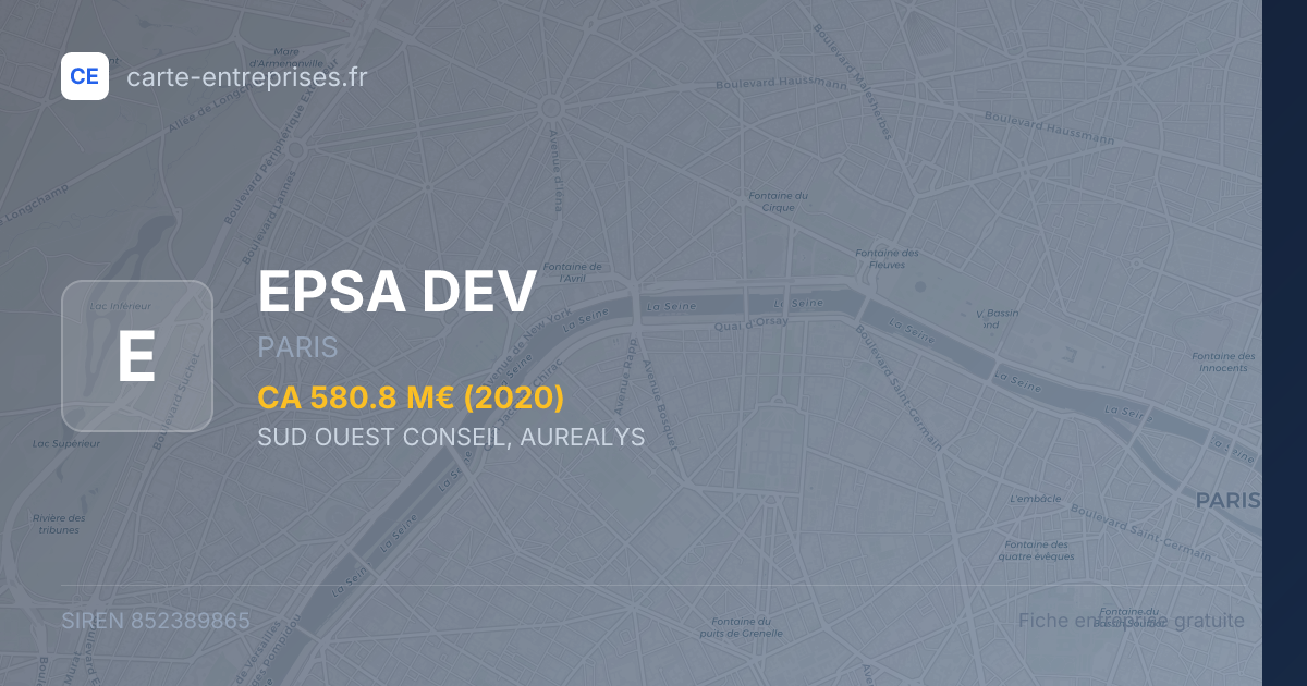 EPSA DEV — 852389865 — fiche entreprise