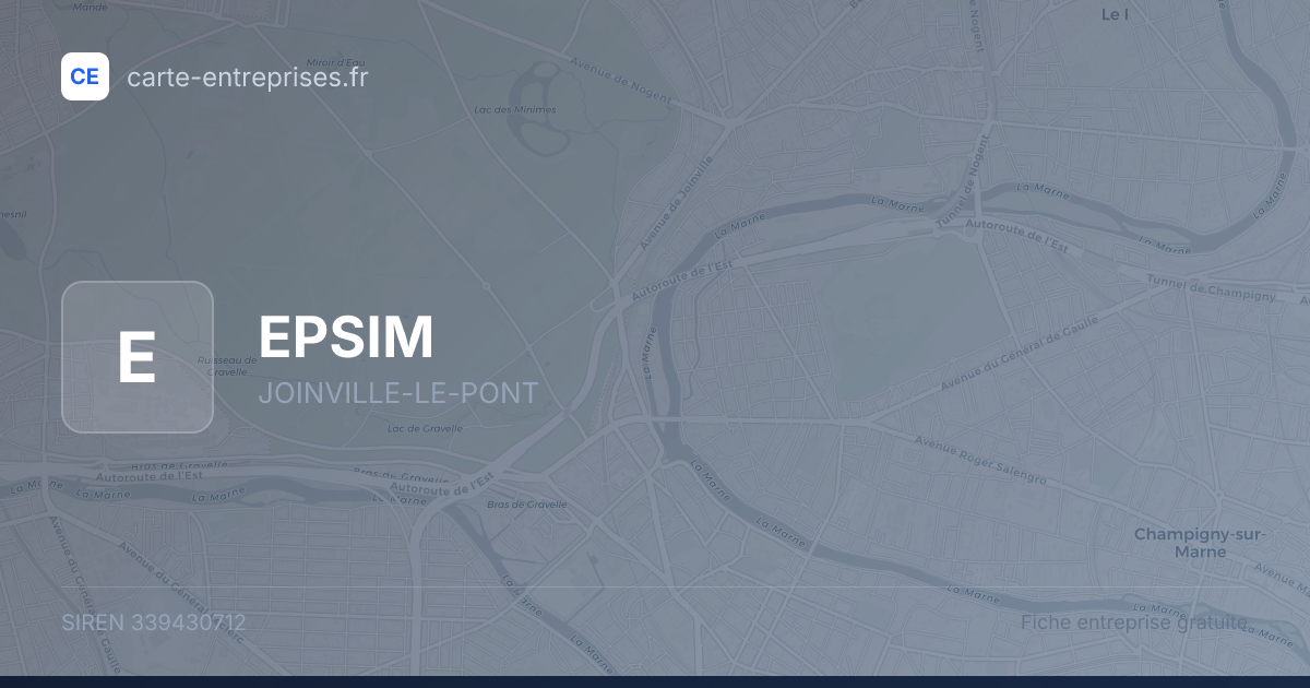 EPSIM — 339430712 — fiche entreprise