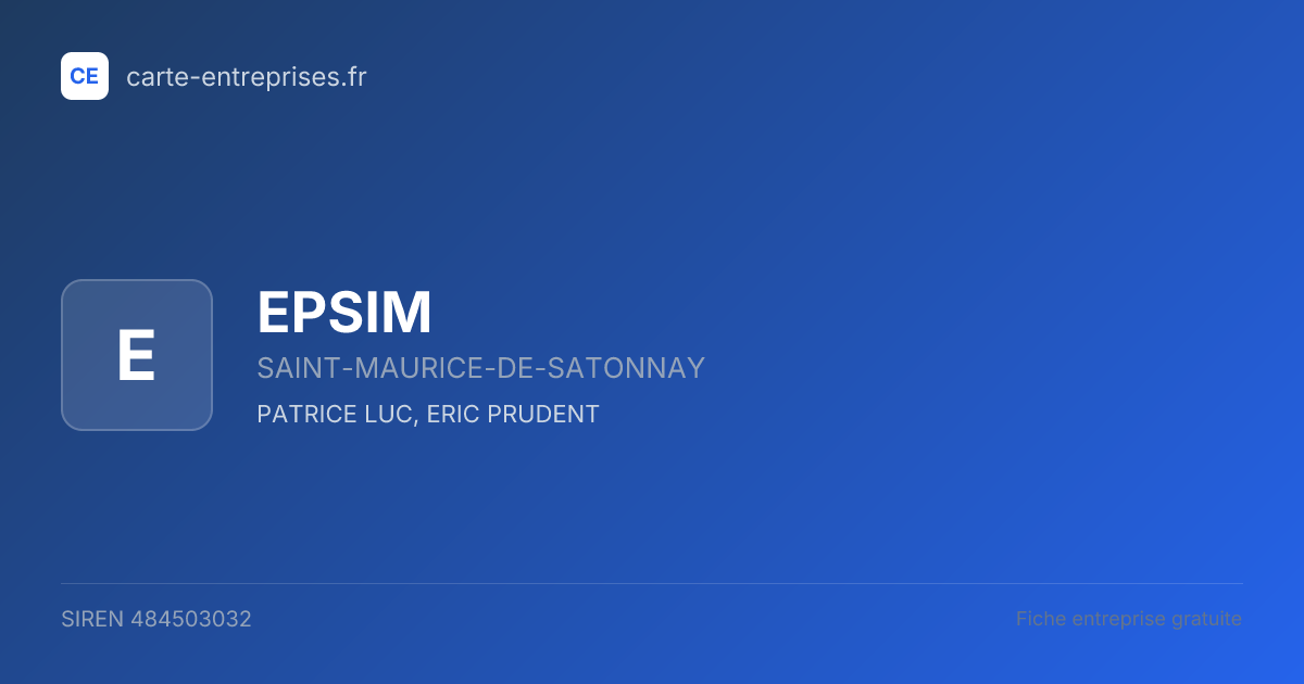 EPSIM — 484503032 — fiche entreprise