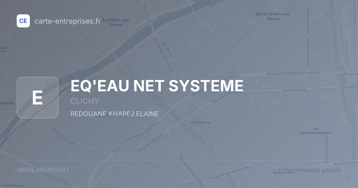 EQ'EAU NET SYSTEME — 800403347 — fiche entreprise