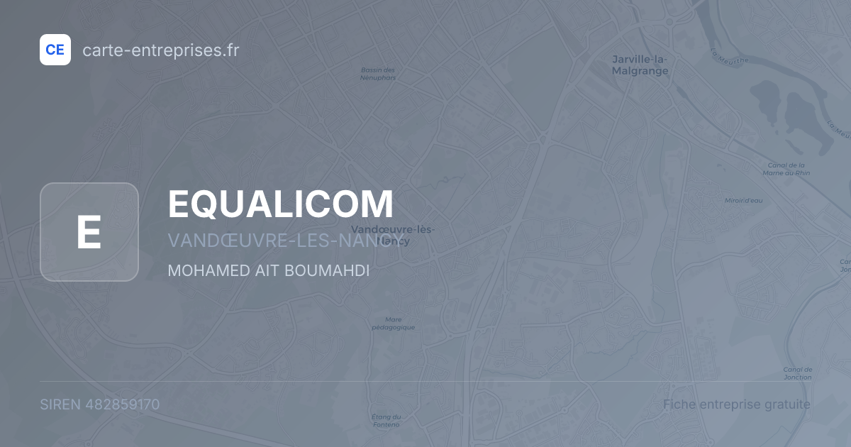 EQUALICOM — 482859170 — fiche entreprise