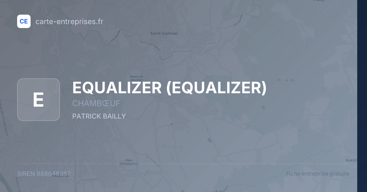EQUALIZER — 888646387 — fiche entreprise