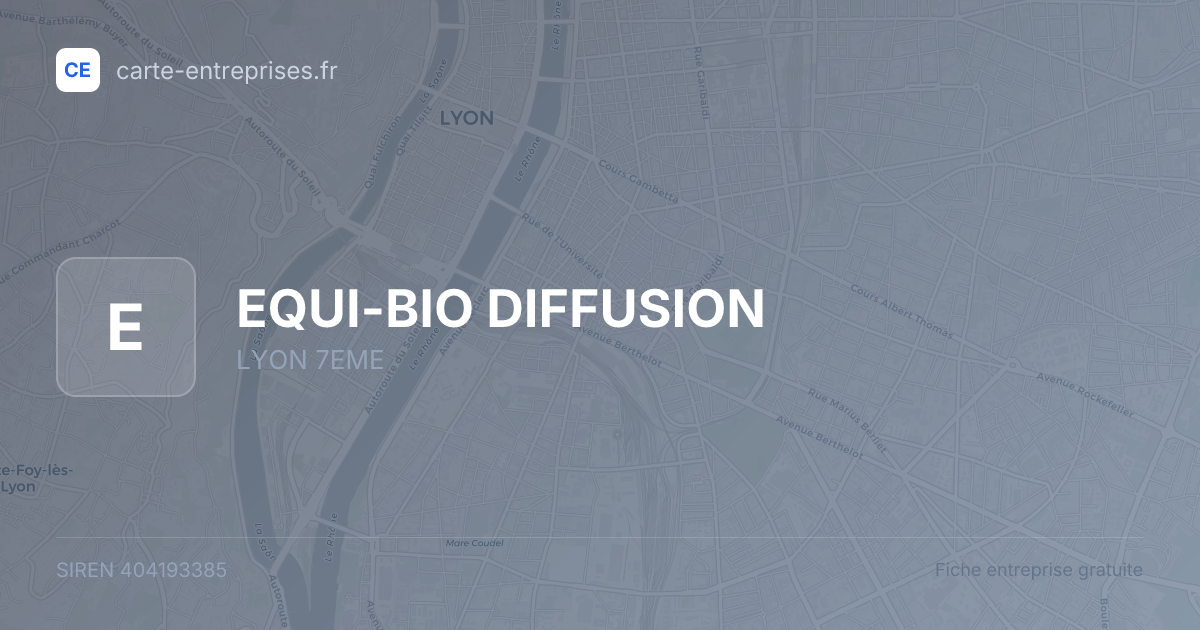 EQUI-BIO DIFFUSION — 404193385 — fiche entreprise