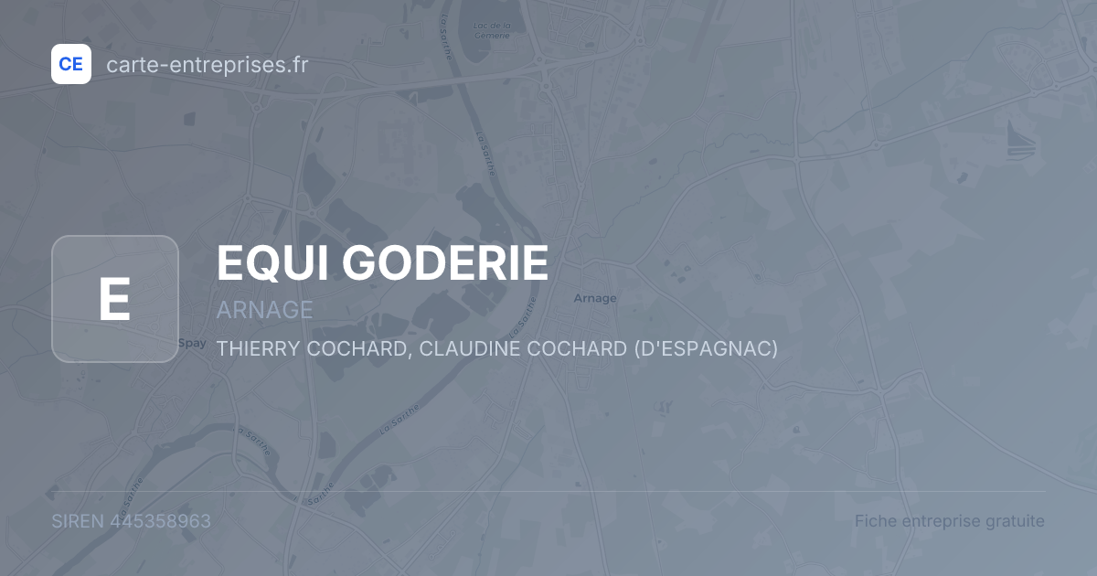 EQUI GODERIE — 445358963 — fiche entreprise