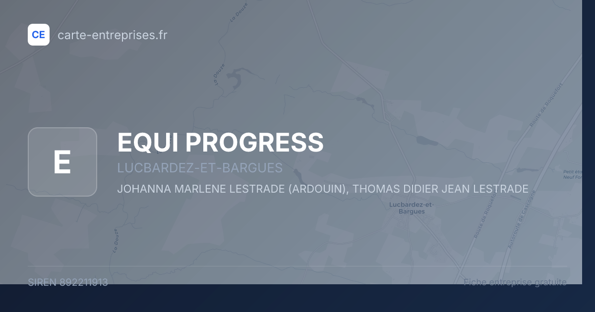 EQUI PROGRESS — 892211913 — fiche entreprise