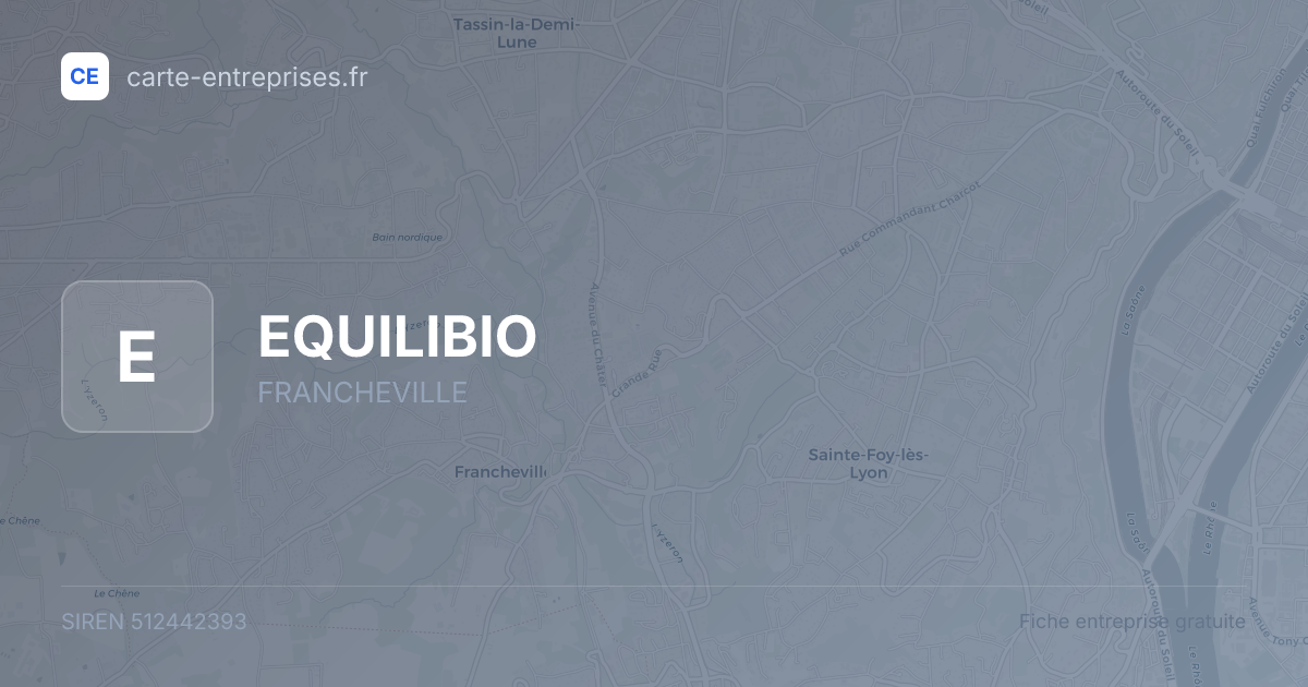 EQUILIBIO — 512442393 — fiche entreprise