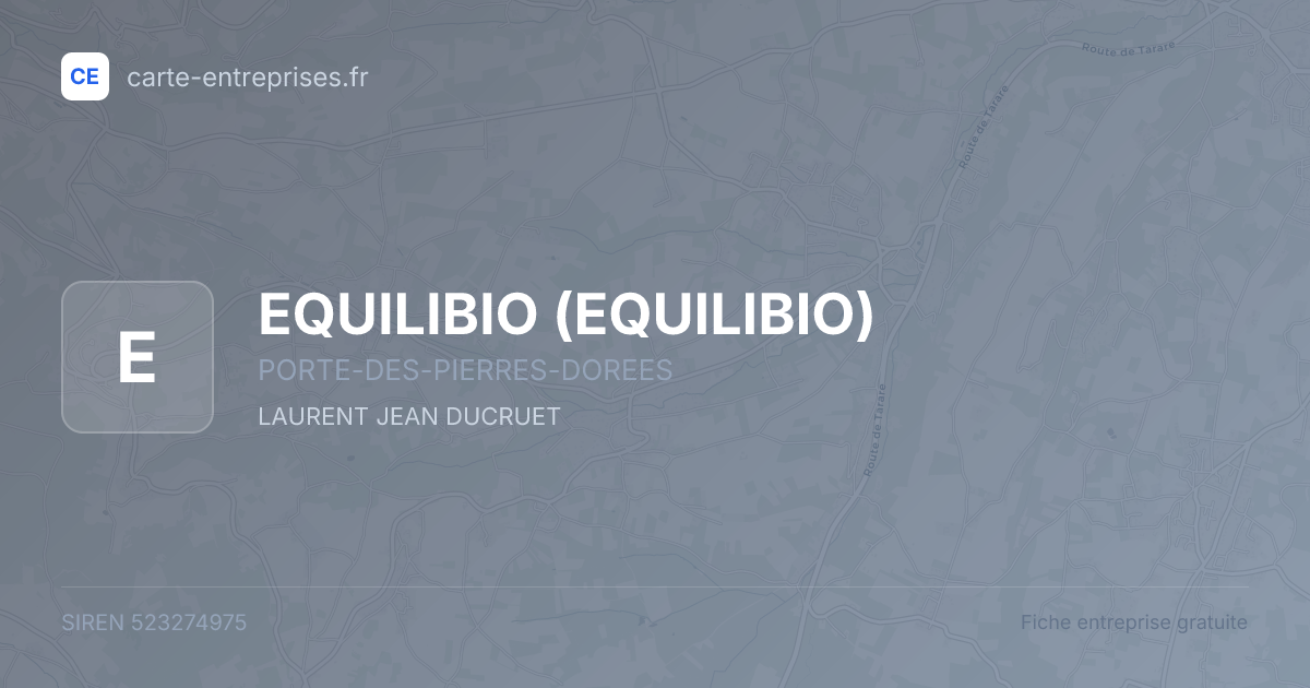 EQUILIBIO — 523274975 — fiche entreprise