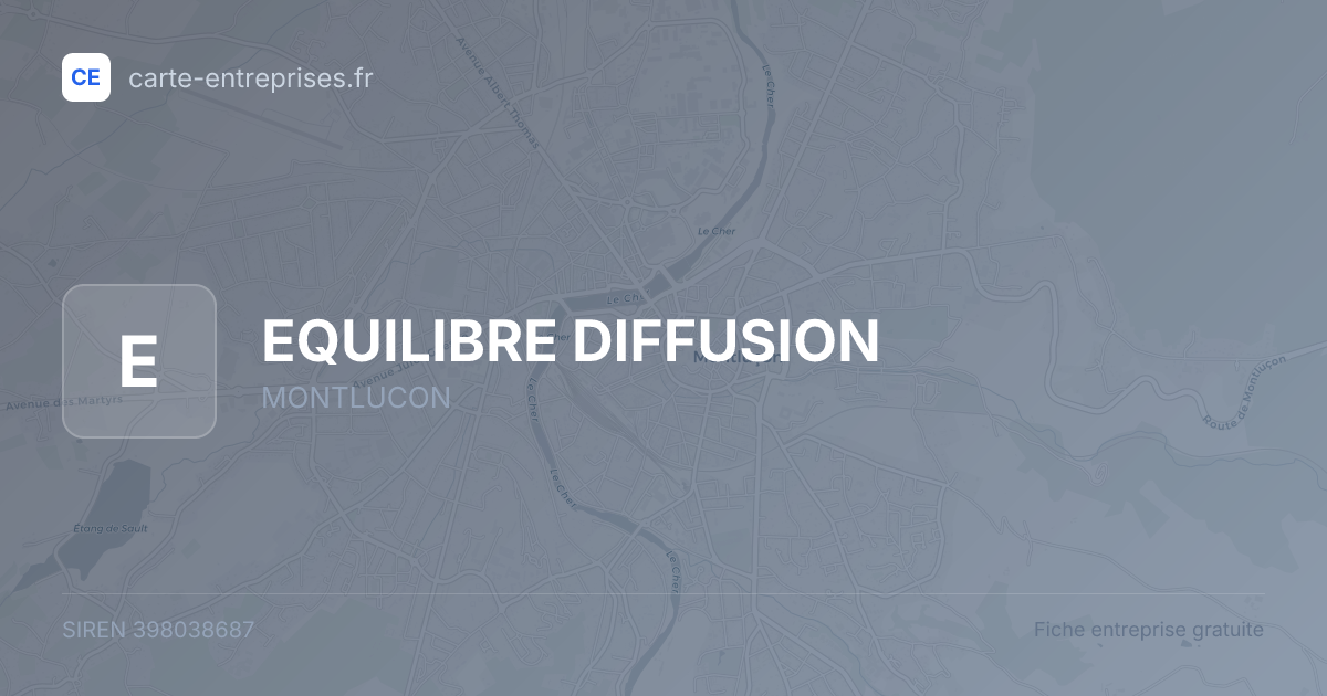 EQUILIBRE DIFFUSION — 398038687 — fiche entreprise