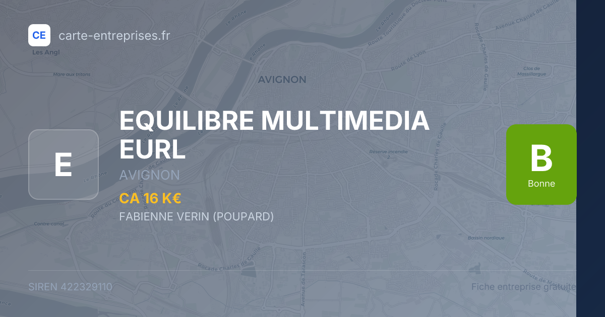 EQUILIBRE MULTIMEDIA EURL — 422329110 — fiche entreprise